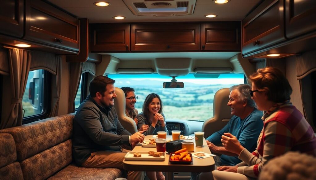 RV games for family entertainment in a motorhome