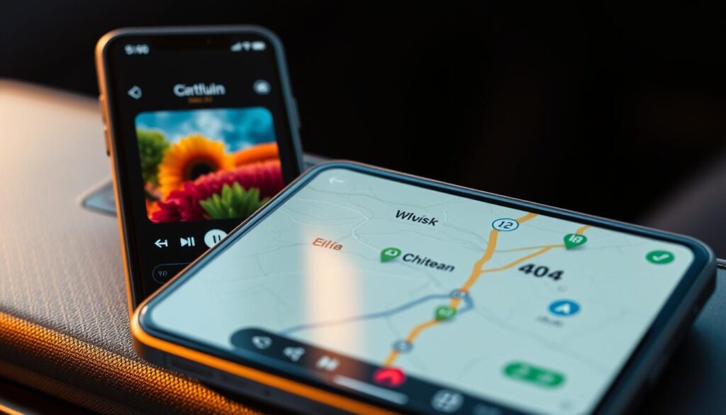music and navigation apps