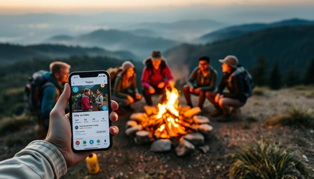social features in hiking apps